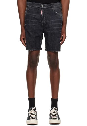 Dsquared2 Black Marine Denim Shorts