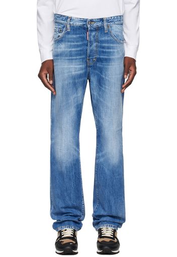 Dsquared2 Blue Light Vintage Wash Bro Jeans