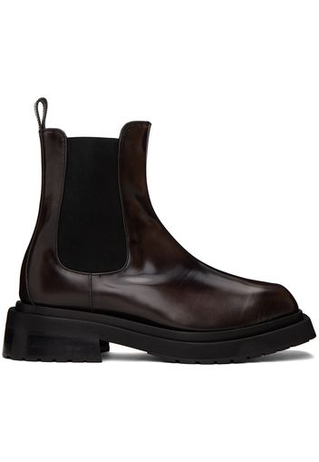 Eckhaus Latta Brown Mike Chelsea Boots