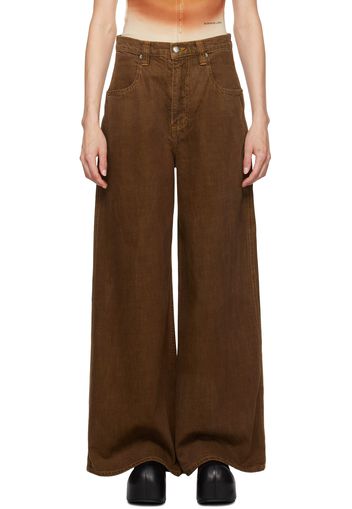 Eckhaus Latta Brown Ultra Wide Leg Jeans