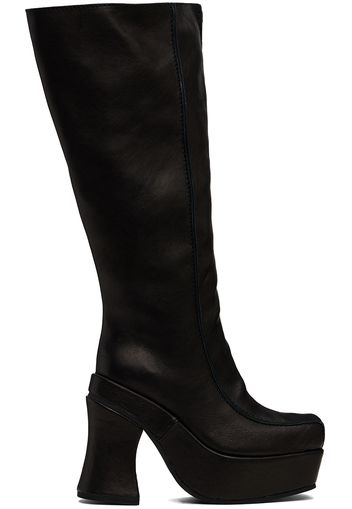 Eckhaus Latta Black Knee High Boots