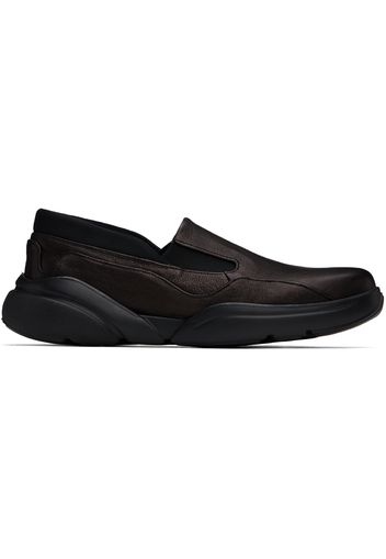 Eckhaus Latta Black Leather Loafer Sneakers