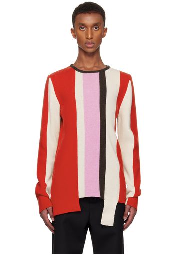 Edward Cuming Multicolor Intarsia Vertical Stripe Sweater