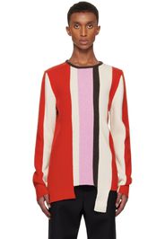 Edward Cuming Multicolor Intarsia Vertical Stripe Sweater