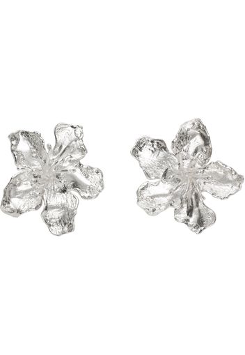 ELHANATI Silver Conie Vallese Edition Jardín Big Flower Clip-On Earrings