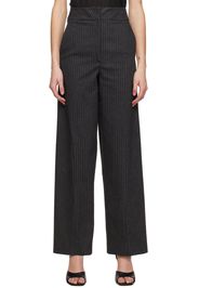 Elleme Gray Curved Stitched Trousers