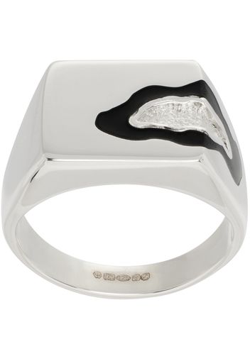 Ellie Mercer Silver & Black Island Texture Ring