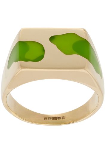 Ellie Mercer Gold & Green Two Piece Ring