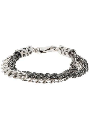 Emanuele Bicocchi Silver Double Braided Bracelet