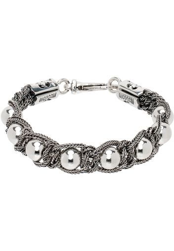 Emanuele Bicocchi Silver Shamballa Beaded Bracelet