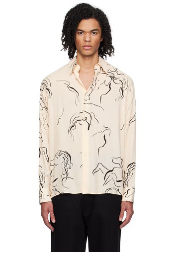 Emporio Armani Beige Printed Shirt