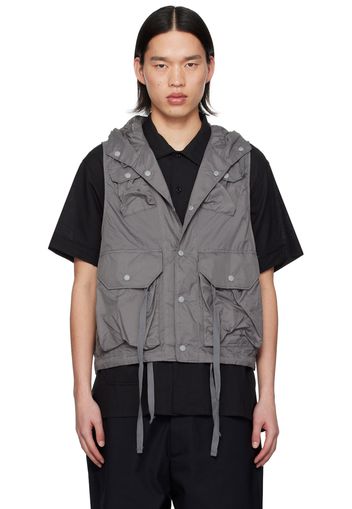 Engineered Garments Gray Hooded Vest