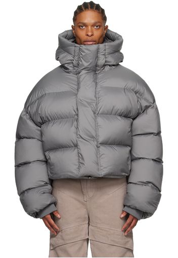 Entire Studios Gray Hooded Down Jacket