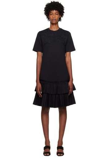 Erdem Black Embroidered Minidress