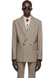 Ernest W. Baker Brown Virgin Wool Blazer