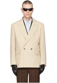 Ernest W. Baker Beige Double-Breasted Blazer