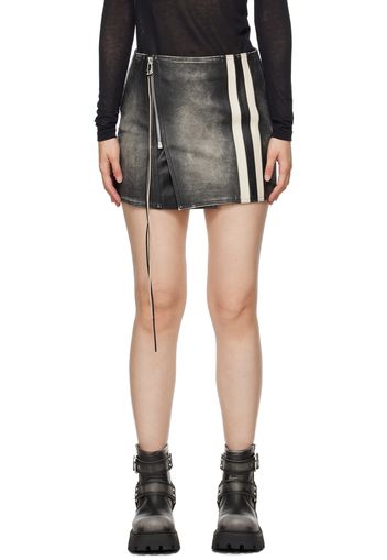 EYTYS SSENSE Exclusive Black Rogue Stripe Leather Miniskirt