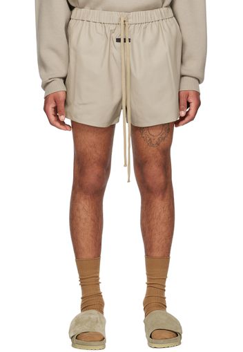 Fear of God Taupe Drawstring Shorts