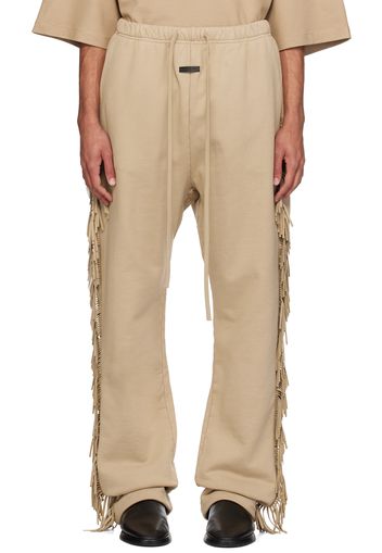 Fear of God Beige Fringe Sweatpants