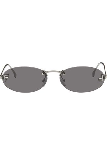 Fendi Silver Fendi First Crystal Sunglasses