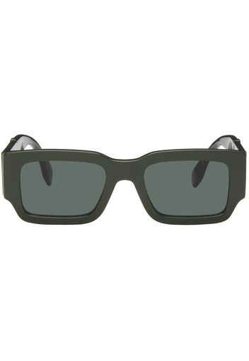 Fendi Green 'Fendi' Diagonal Sunglasses