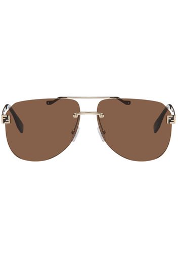 Fendi Gold Fendi Sky Sunglasses