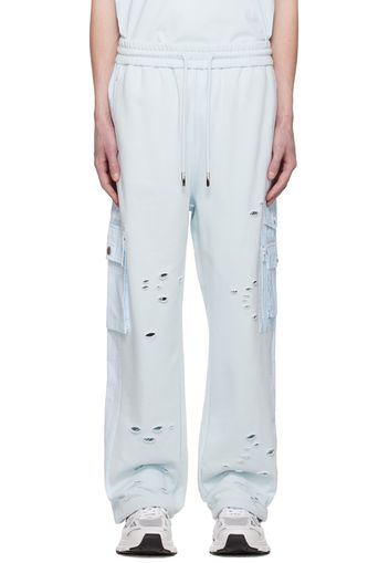 Feng Chen Wang Blue Paneled Sweatpants