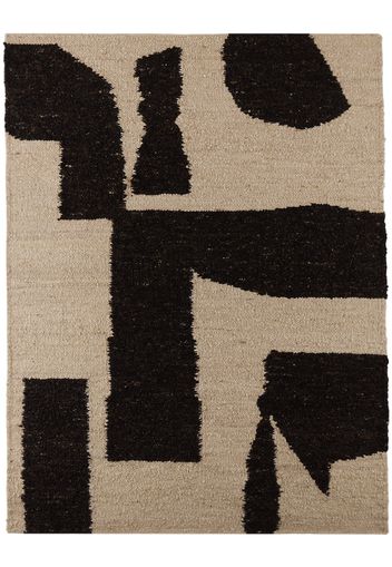 ferm LIVING Off-White & Brown Piece Rug