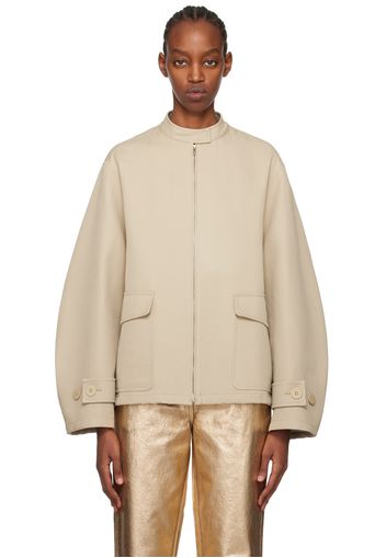 Ferragamo Beige Bungee-Style Jacket