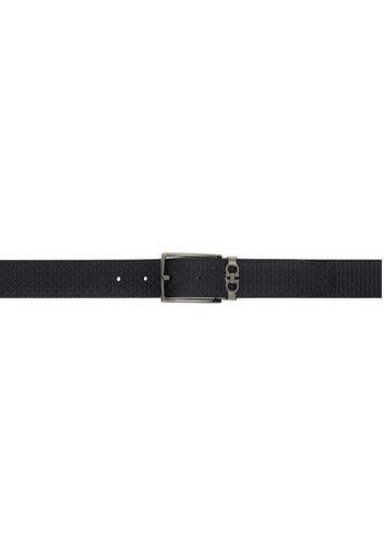 Ferragamo Brown & Black Gancini Reversible Belt