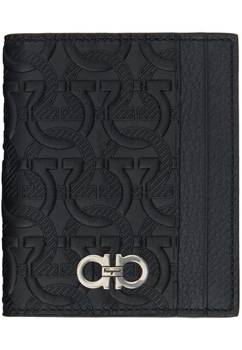 Ferragamo Black Gancini Credit Card Holder