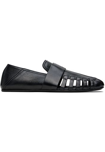 Ferragamo Black Summer Loafers