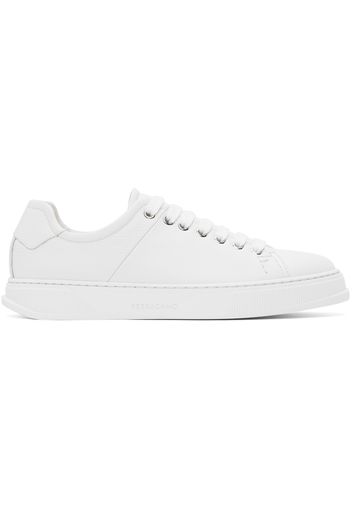 Ferragamo White Low Cut Sneakers