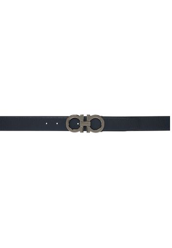 Ferragamo Navy Gancini Reversible Belt