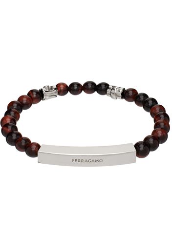 Ferragamo Navy & Burgundy Beaded bracelet