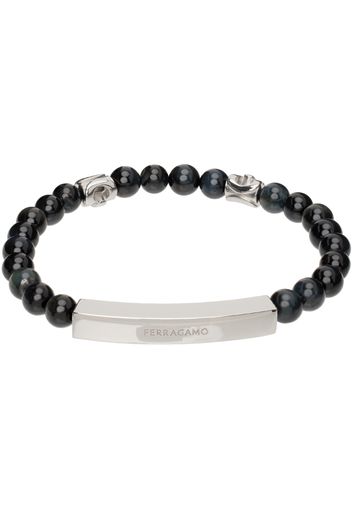 Ferragamo Black Beaded Bracelet