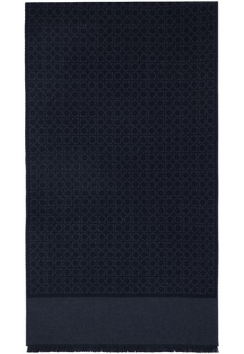 Ferragamo Navy Gancini Scarf