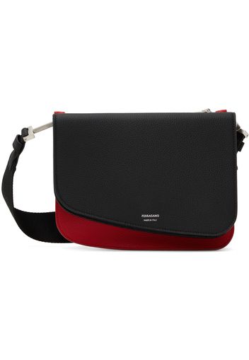 Ferragamo Black & Red Fiamma Crossbody Bag