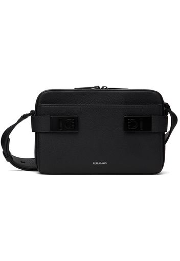 Ferragamo Black Gancini Buckles Bag