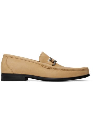 Ferragamo Tan Gancini Ornament Loafers