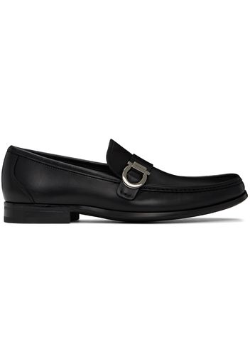 Ferragamo Black Gancini Loafers