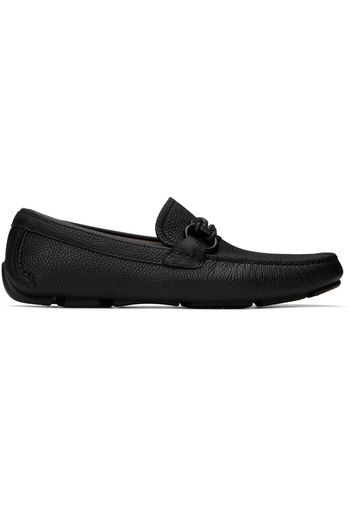 Ferragamo Black Gancini Ornament Loafers