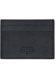 Ferragamo Black Gancini Credit Card Holder