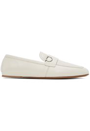 Ferragamo Off-White Gancini Ornament Loafers