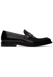 Ferragamo Black Gancini Ornament Loafers