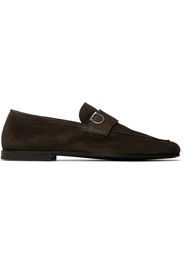 Ferragamo Brown Gancini Ornament Loafers