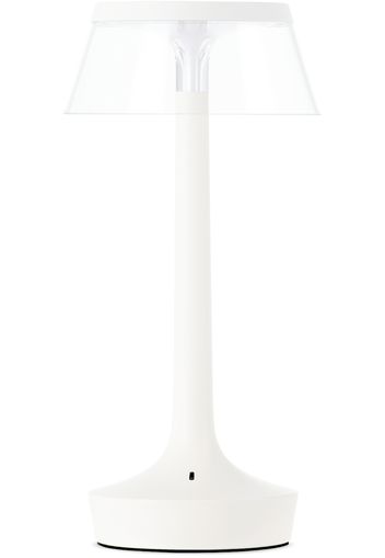 Flos White & Transparent Bon Jour Unplugged Table Lamp