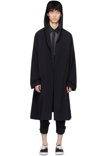 FUMITO GANRYU Black Tech Robe Coat