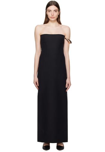 Gabriela Hearst Black Anica Maxi Dress