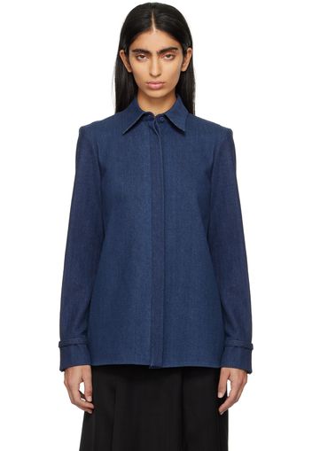 Gabriela Hearst Blue Cruz Denim Shirt